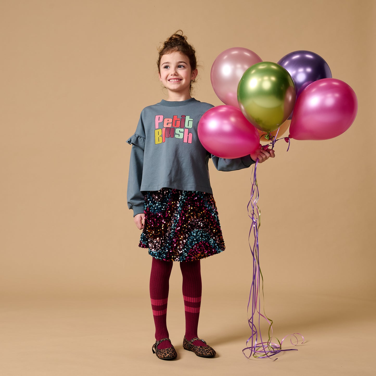 Petit Blush - Sequins Skirt Multi Color