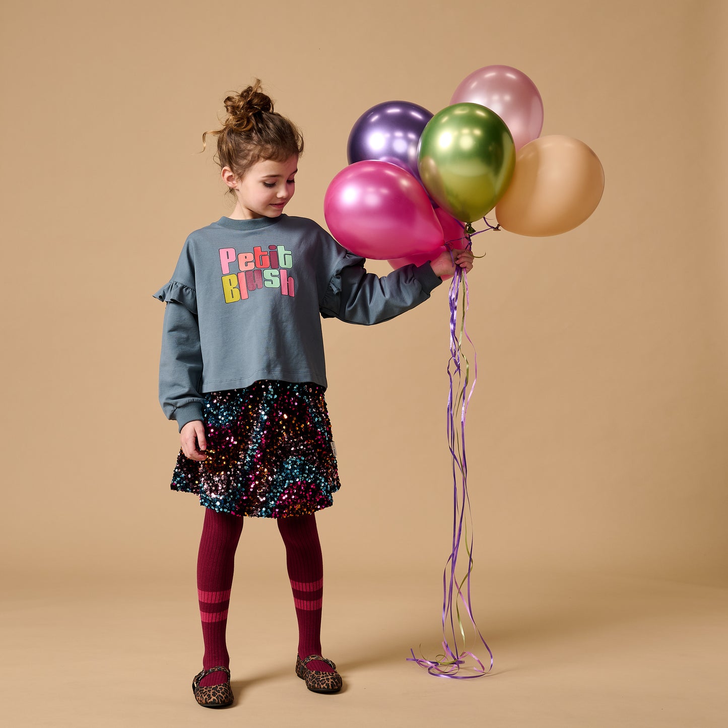 Petit Blush - Sequins Skirt Multi Color