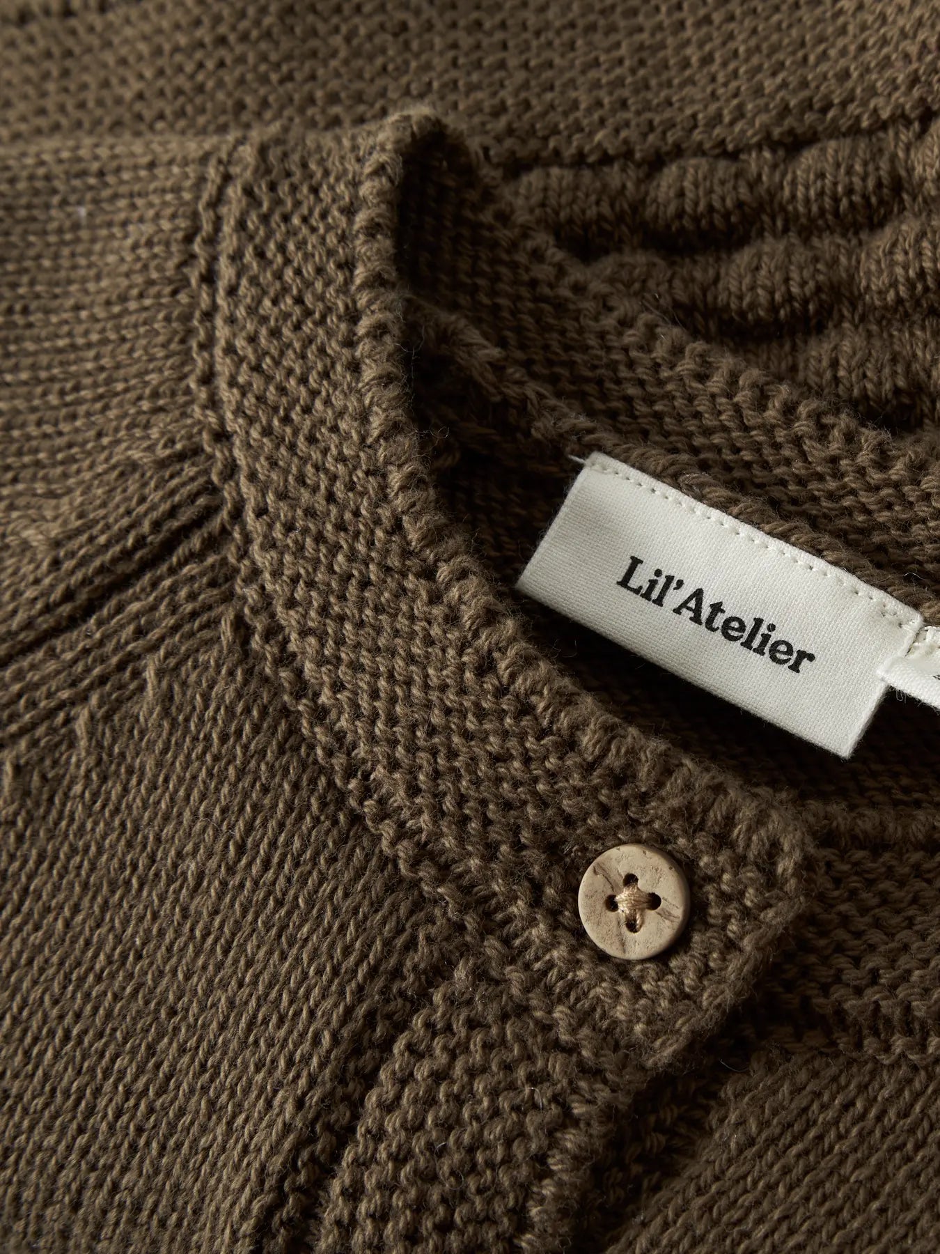 Lil' Atelier - Bubbel Gebreid Baby Vest | Teak