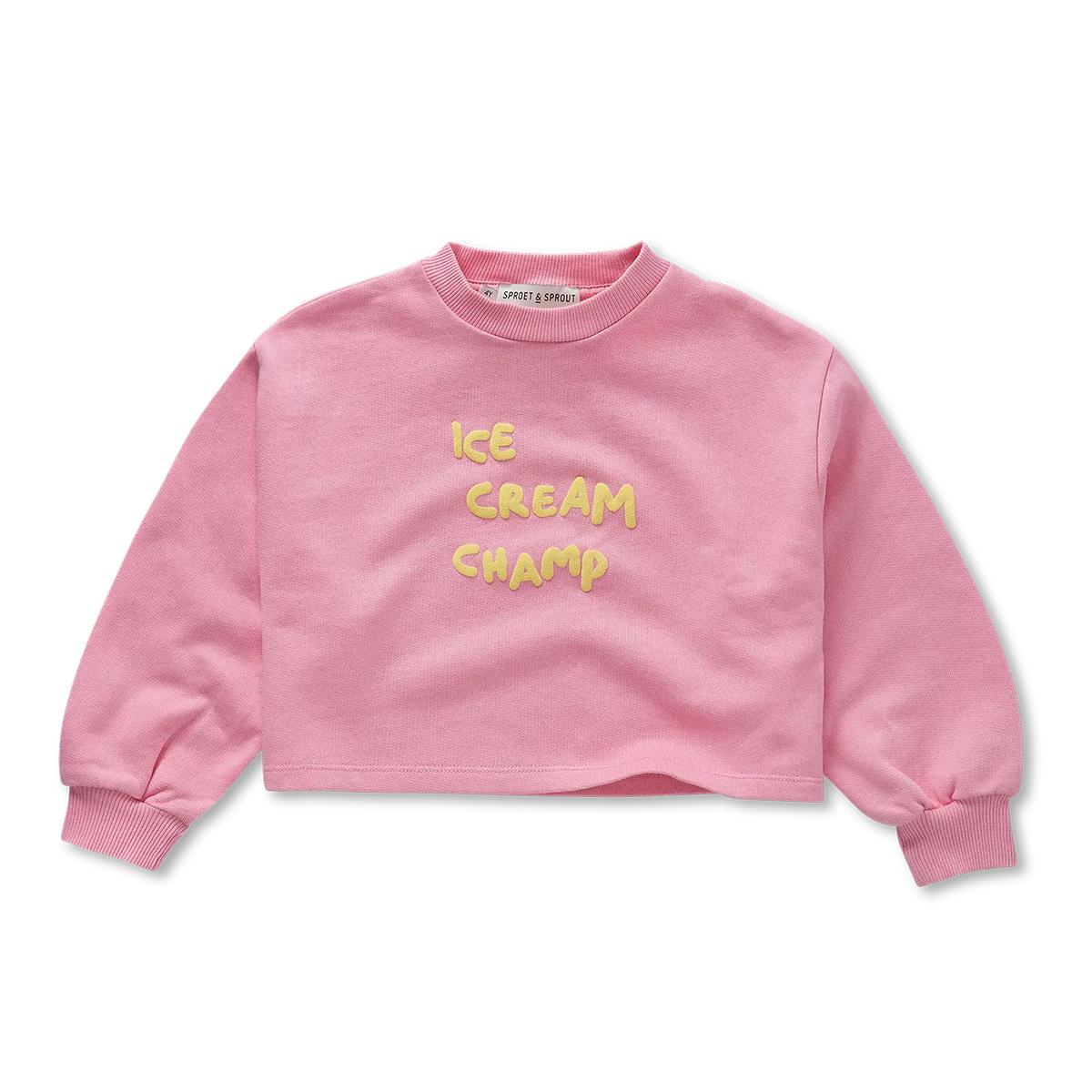 Sproet & Sprout - Sweatshirt Boxy batman sleeve ice cream | Podium Pink