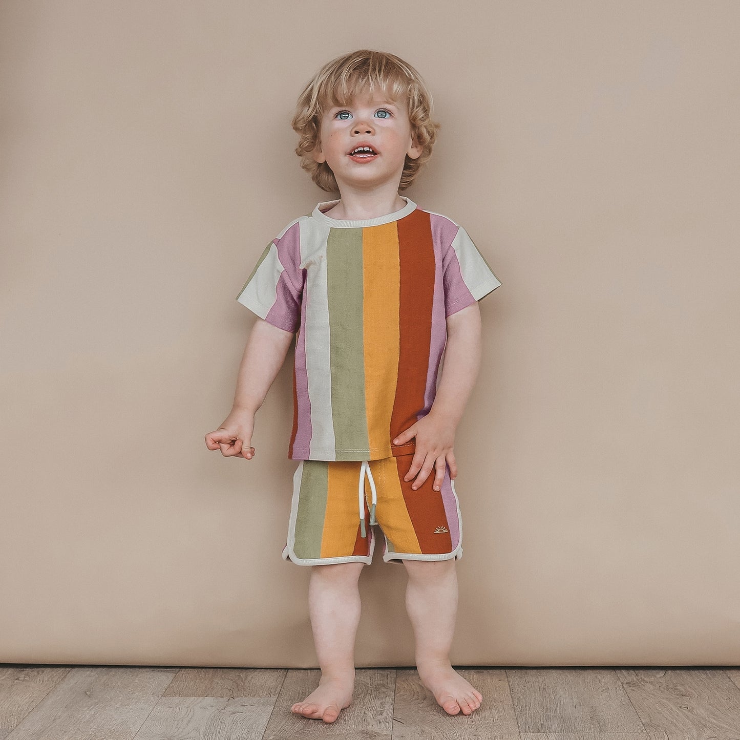 Salted Stories - Terry Short Multi Stripe | Sunset Sailing