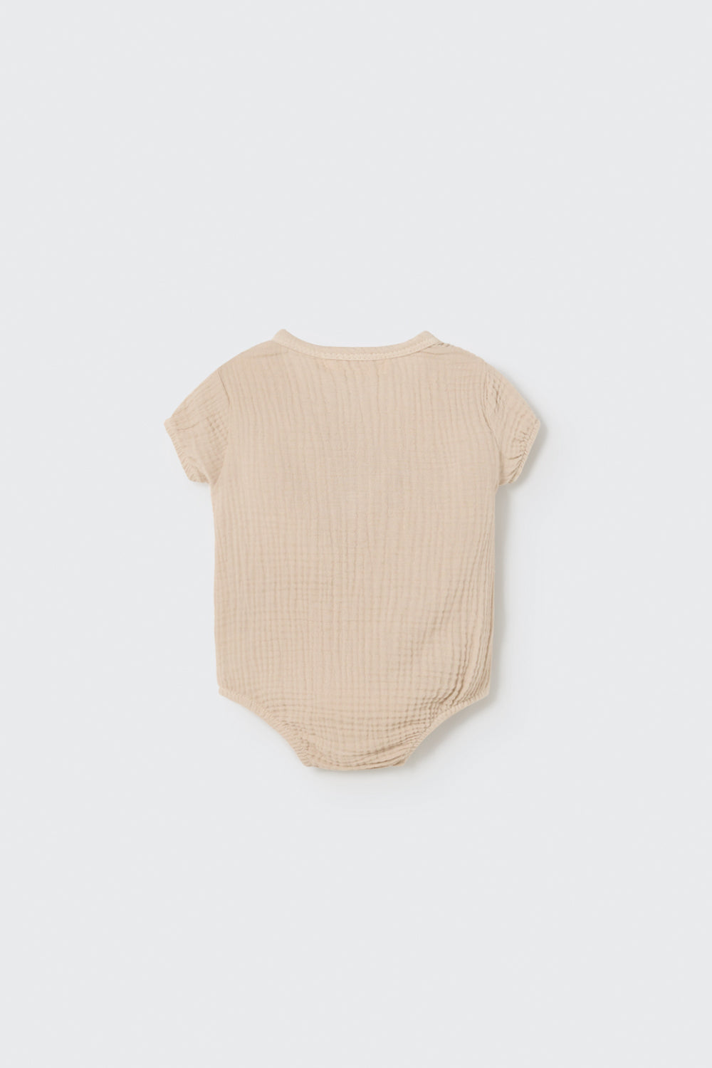 Cozmo - Soft gauze newborn romper ecru