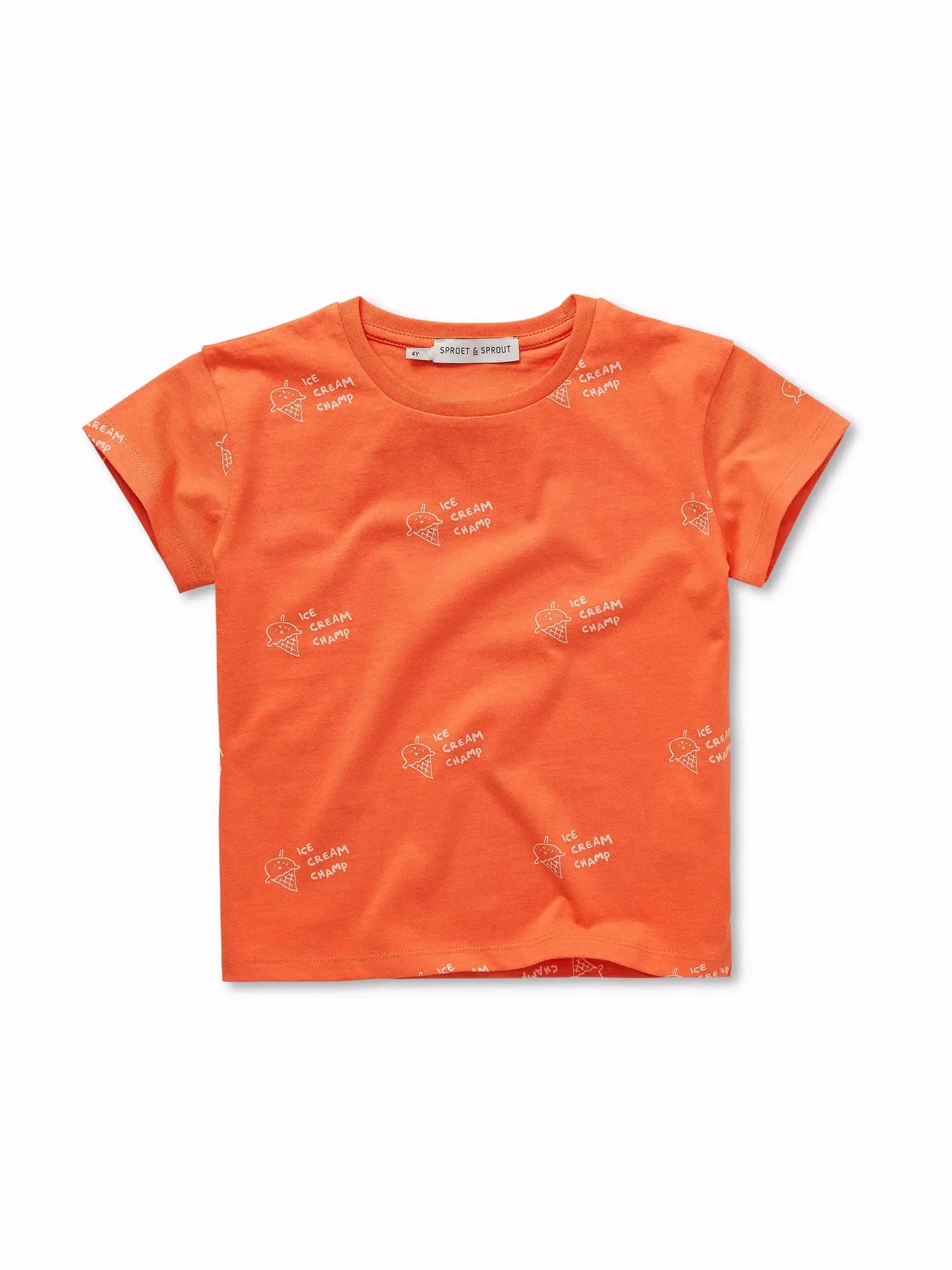 Sproet & Sprout - Baby T-shirt Ice Cream Print Orange