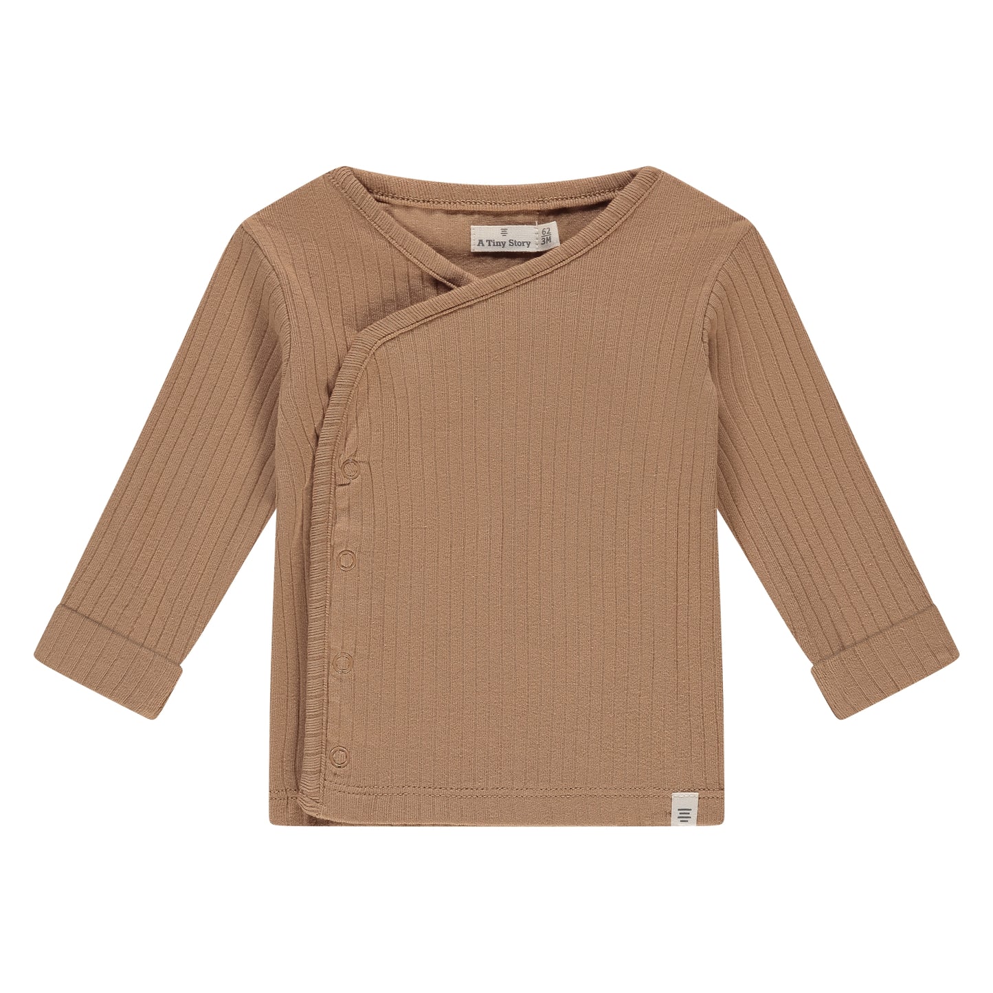 A Tiny Story - Baby Trui Overslagshirt Cookie Rib