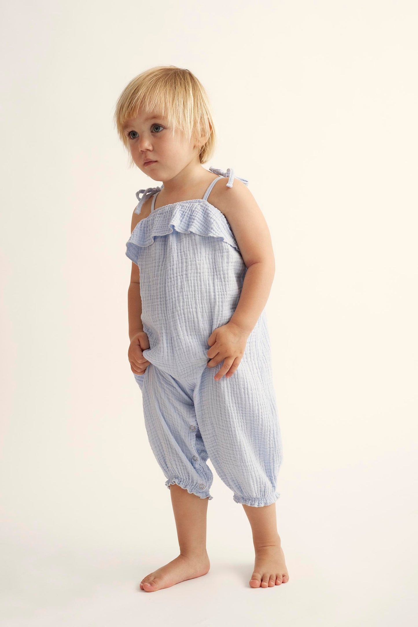 Cozmo - soft gauze flounce baby jumpsuit