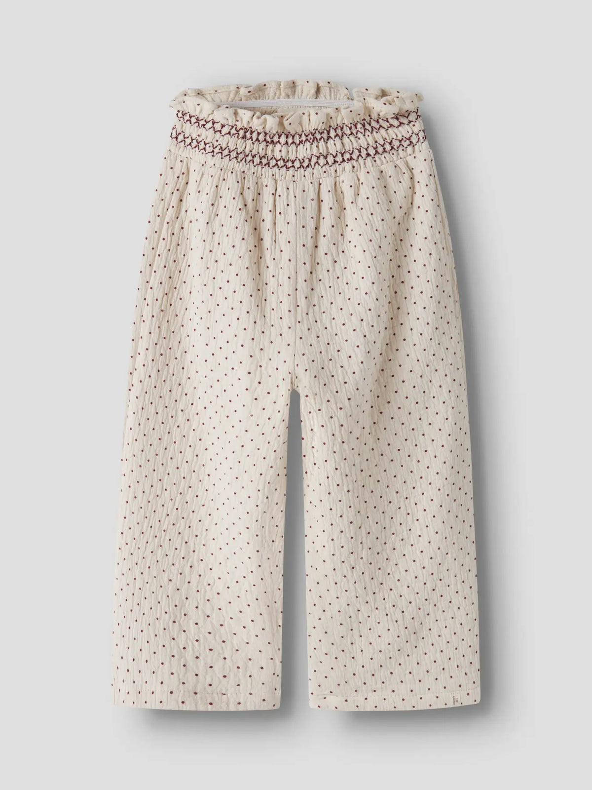Lil’ Atelier - Roa Wide Leg Broek | Turtledove Biking Red