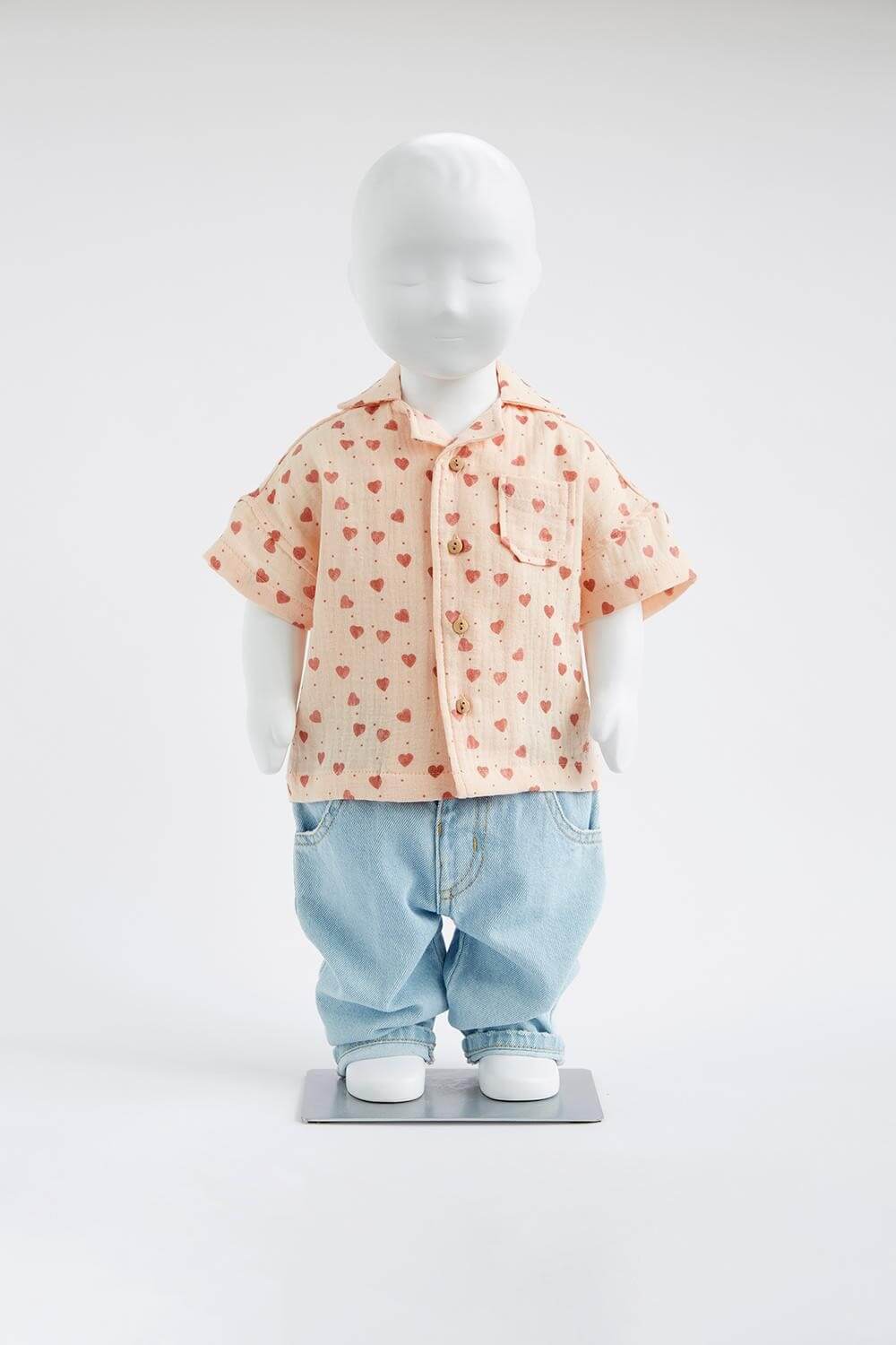 Tocoto Vintage Baby Hemd Hartjes