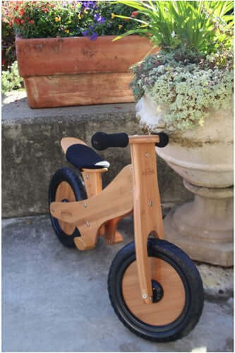 Kinderfeets houten loopfiets vanaf 2 jaar - Bamboe Bruin