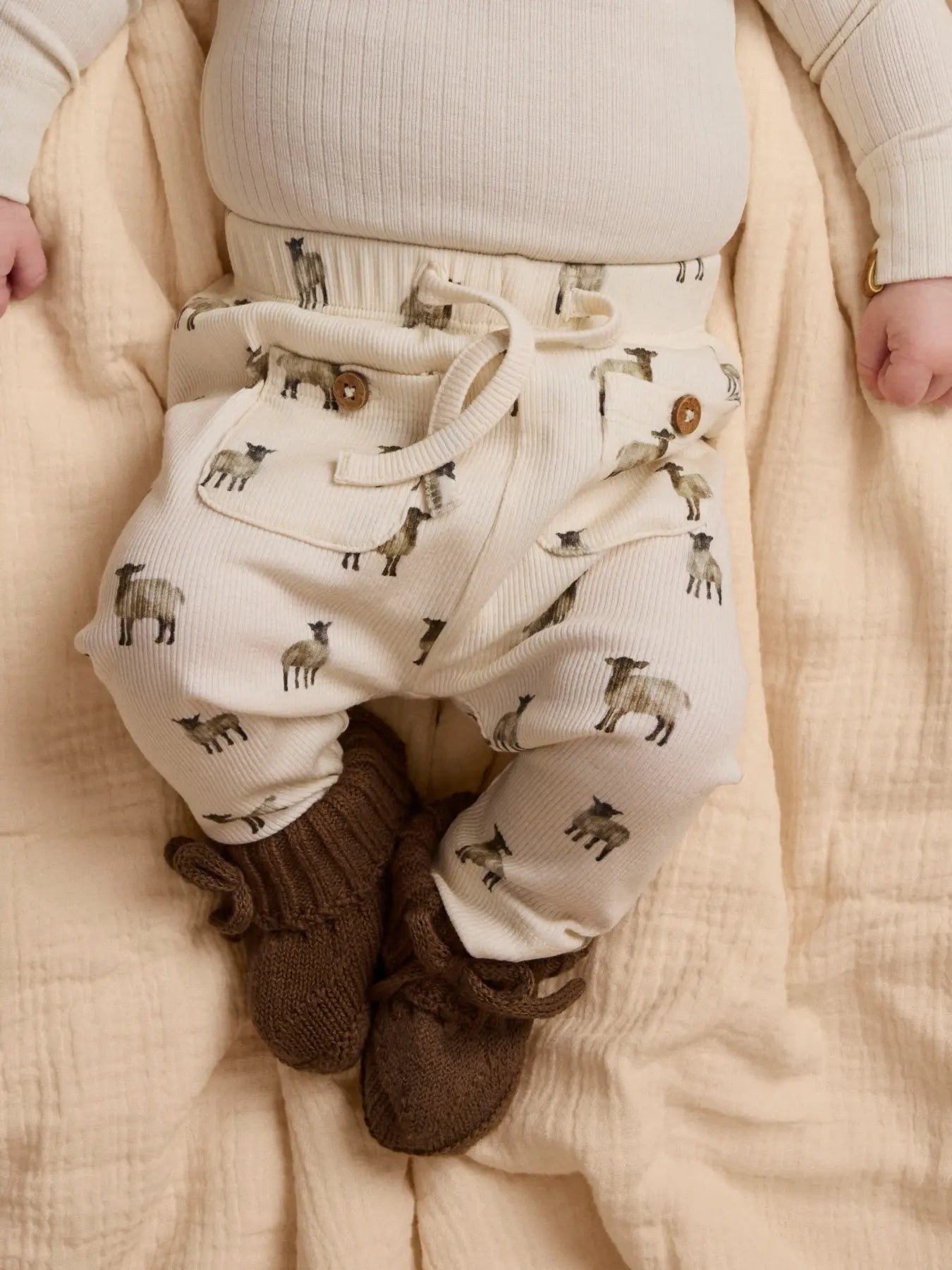 Lil' Atelier - Baby Broek | Cream Sheep
