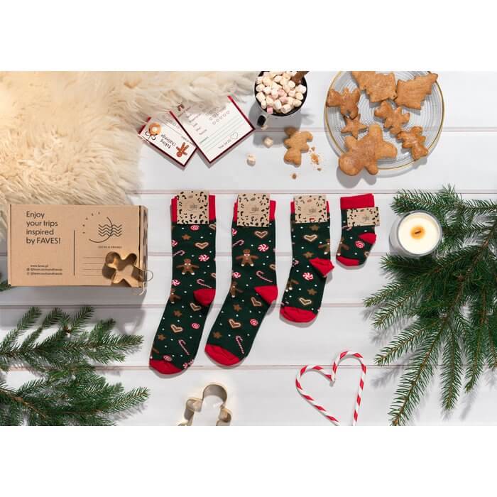 Gingerbread Kinder/Baby sokken - kerstsokken voor de hele familie