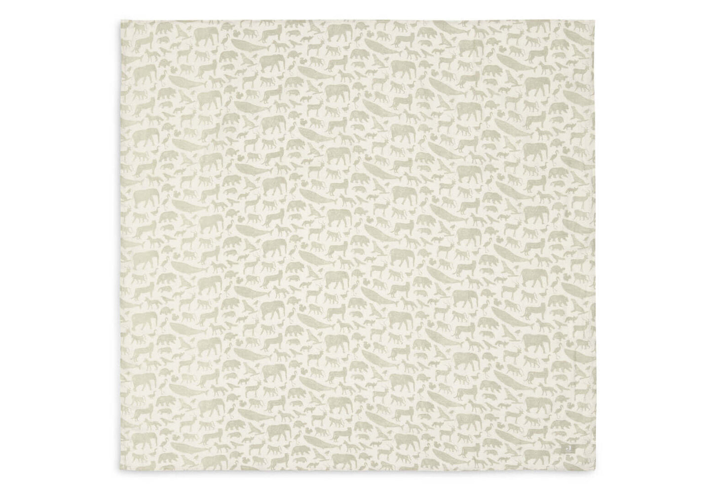 Jollein Hydrofiele Multidoek Large 115 x 115 cm Animals Olive Green (2 pack)