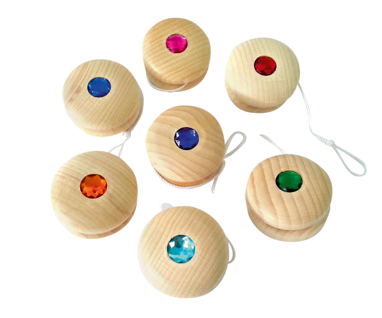 Bauspiel Houten Jojo met Glinstersteentje