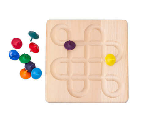 Rotondebord met 10 hout rotondes
