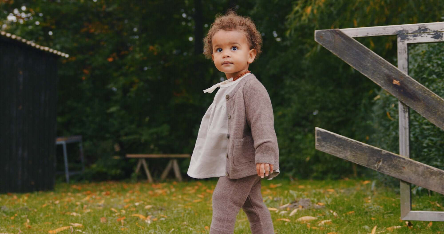 Merino Cardigan Gosi Bunny Brown