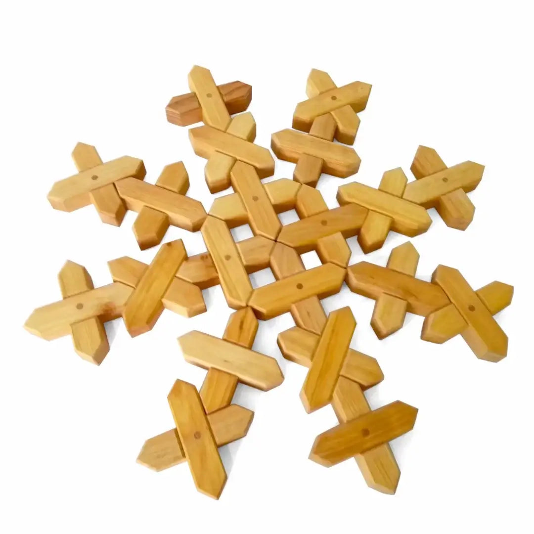 X-Blokken Hout 48 stuks