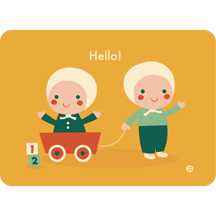 By-Bora Hello Baby Twins- Kaart
