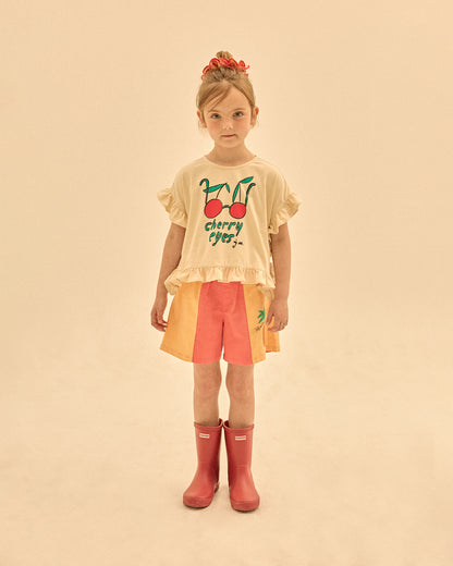 Jelly Mallow – Cherry Frill Sleeveless T-shirt
