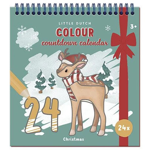 Little Dutch - Kleurboek Advent Kalender | 24 Kerstkleurplaten