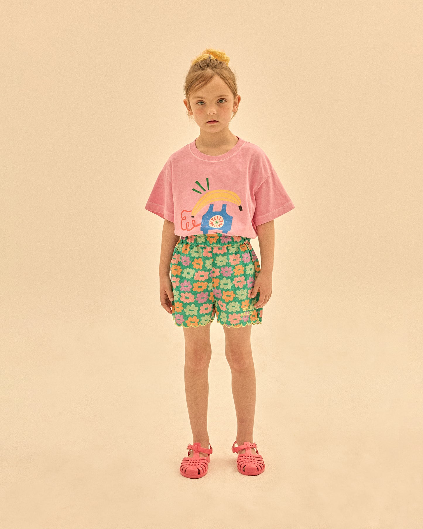 Jelly Mallow – Banana Telephone Pigment T-shirt Pink