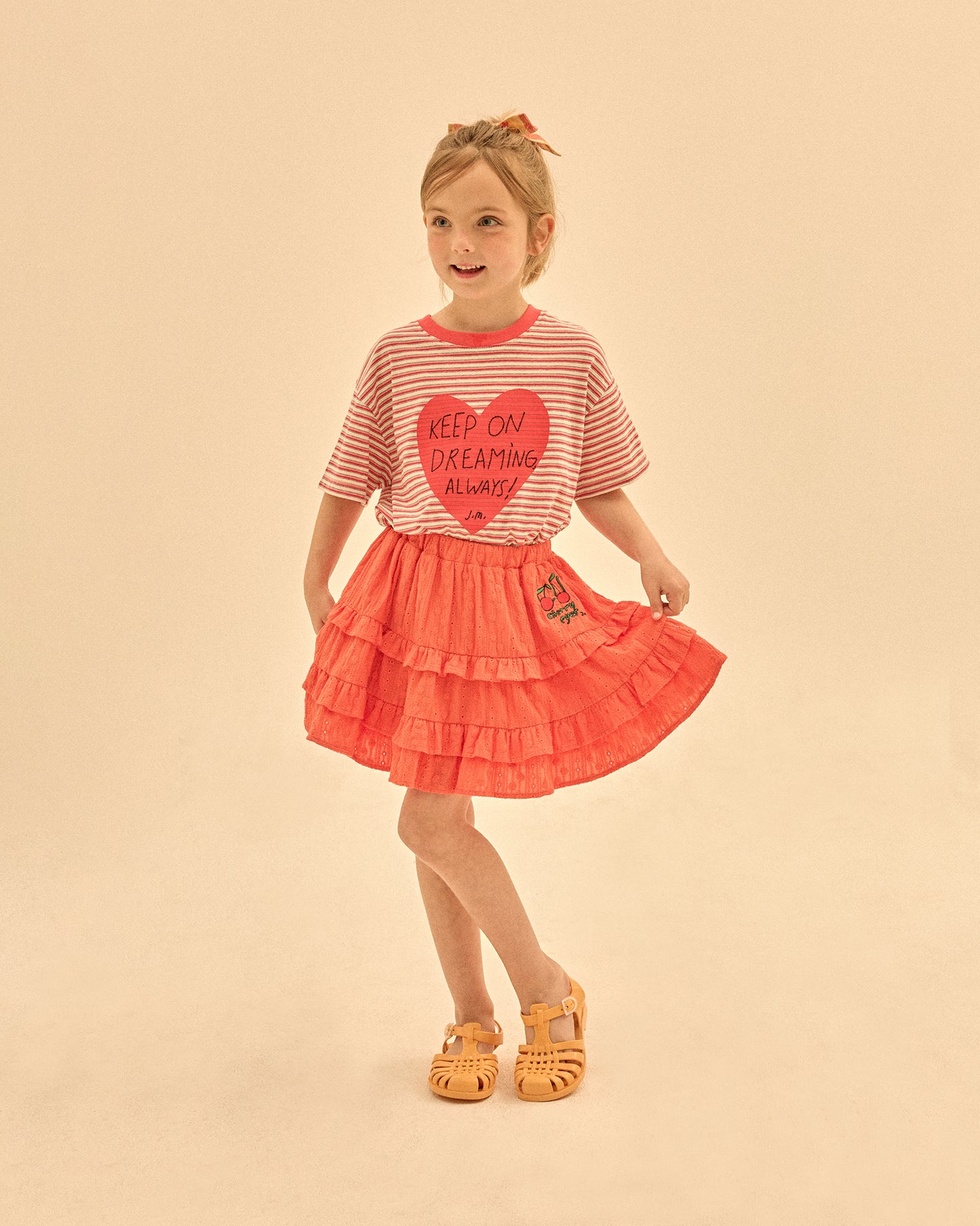 Jelly Mallow – Cherry Frill Skirt Rood