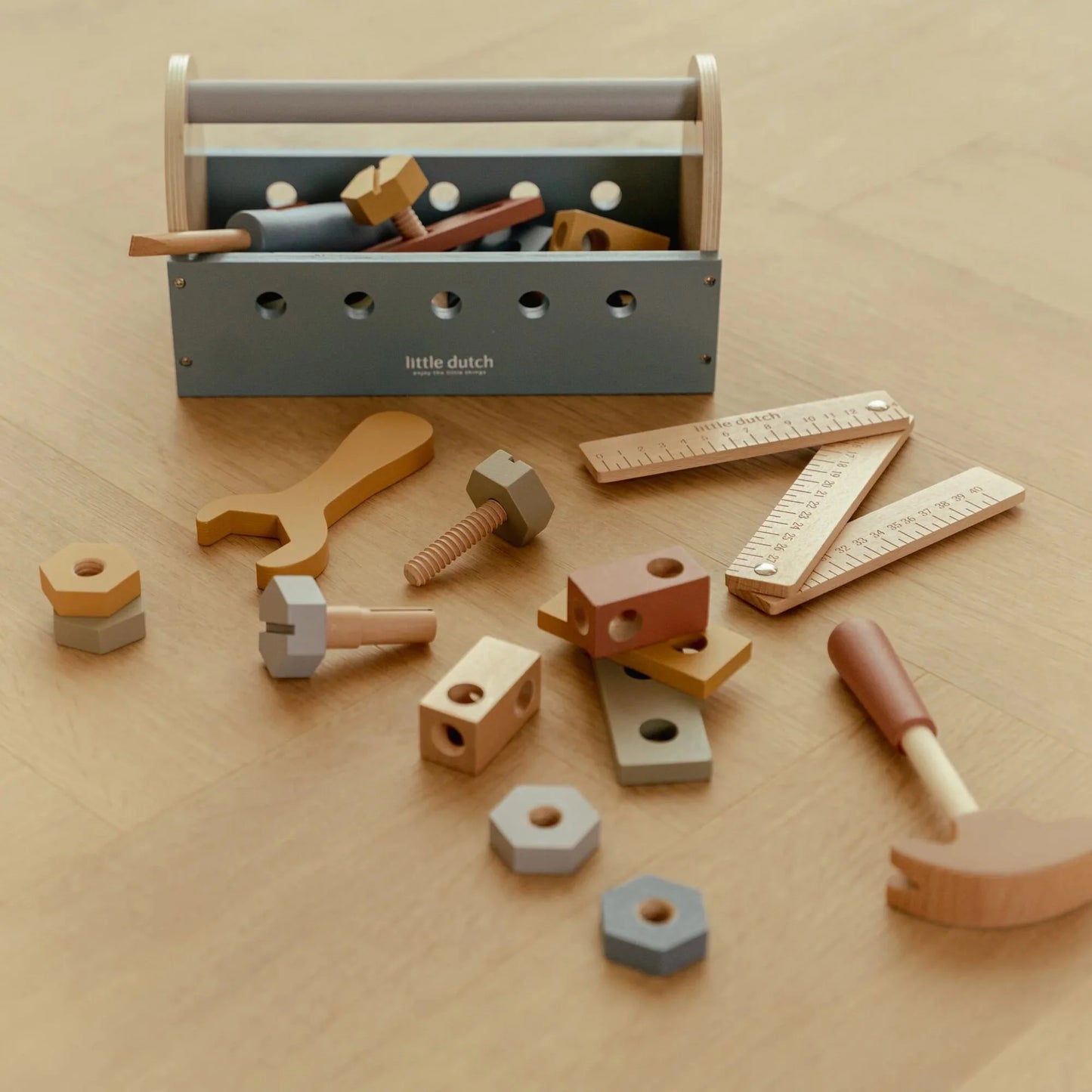 Little Dutch - Houten gereedschapskist | Blauw | Essentials