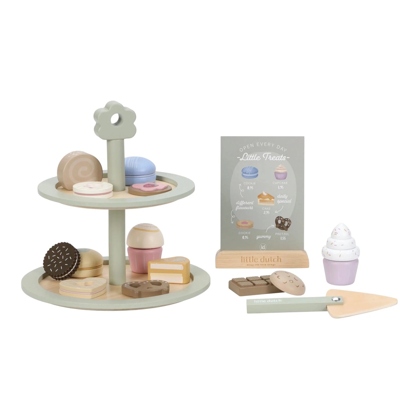Little Dutch - Houten etagère | Groen | Essentials