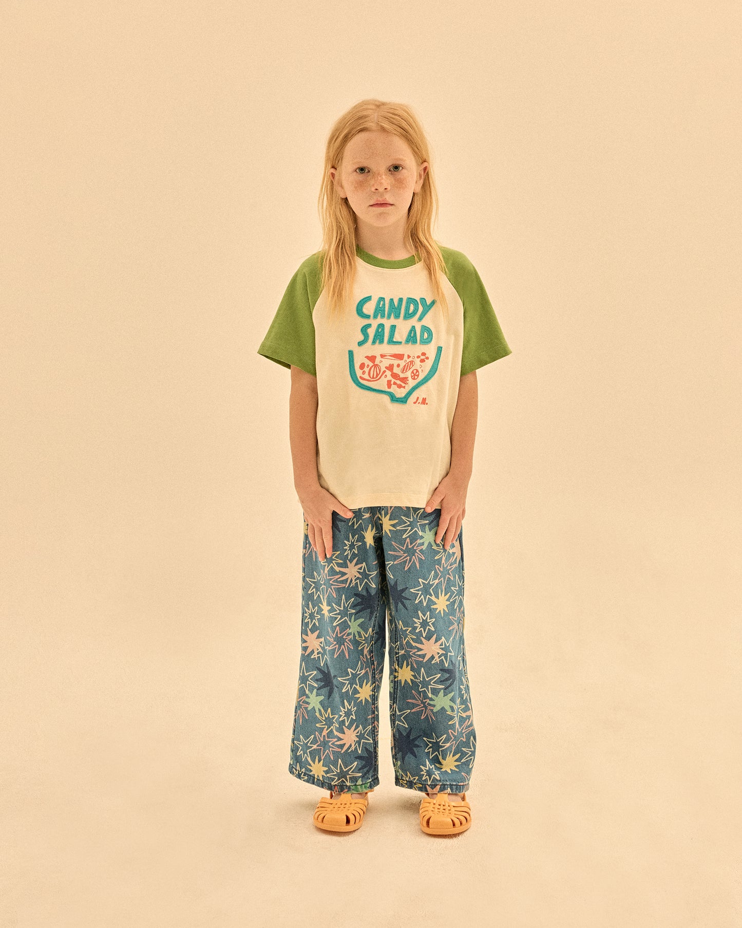 Jelly Mallow – Candy Salad Appliqué T-shirt (Olive)
