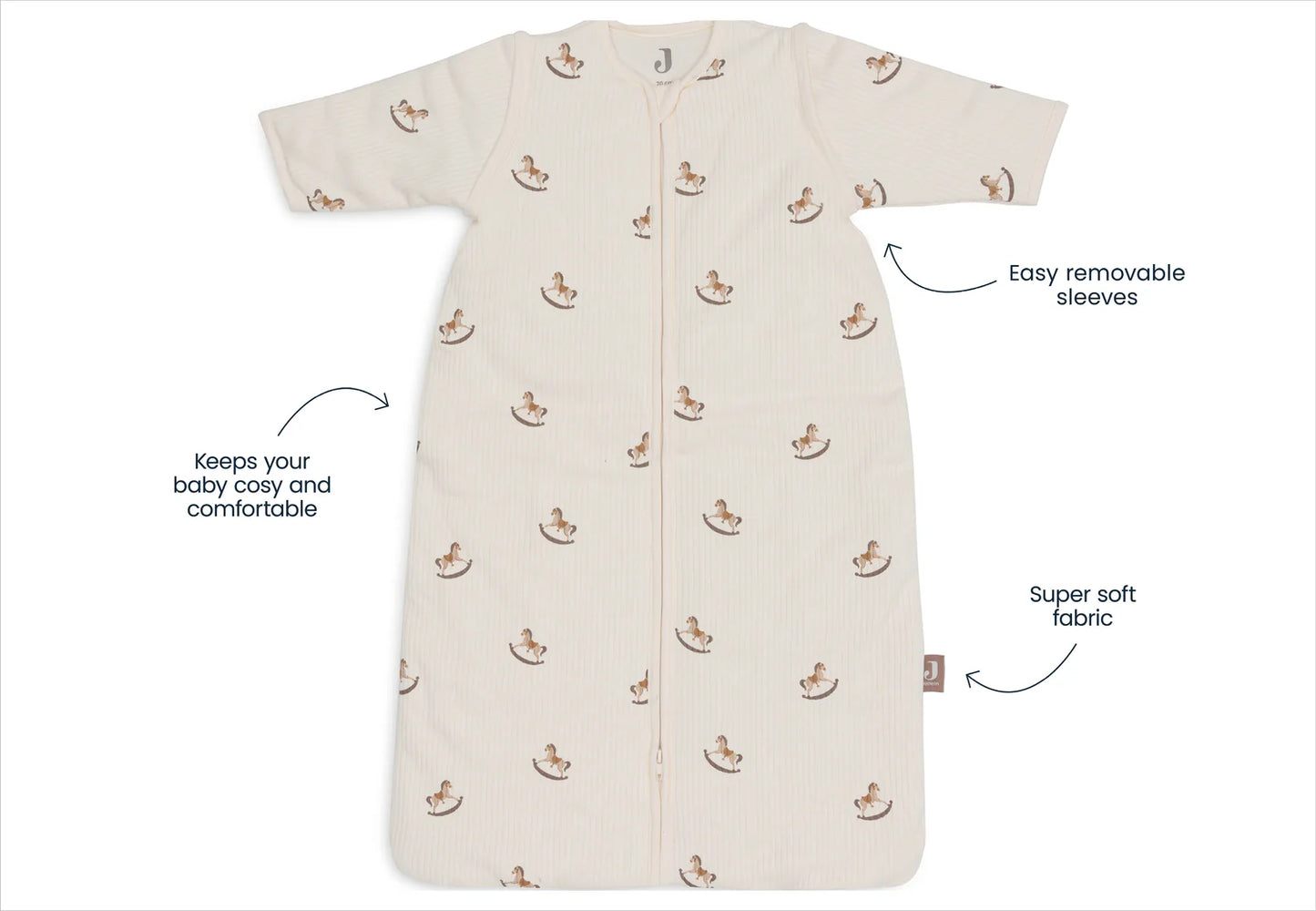 Jollein - Slaapzak met afritsbare mouw 90cm Nostalgic Ride