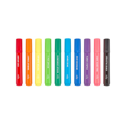 OOLY - Big Bright Brush Markers | Uitwasbare Penseelstiften Set van 10