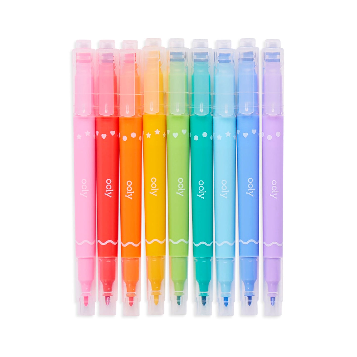 OOLY - Confetti Stamp Double Ended Markers | Set van 9