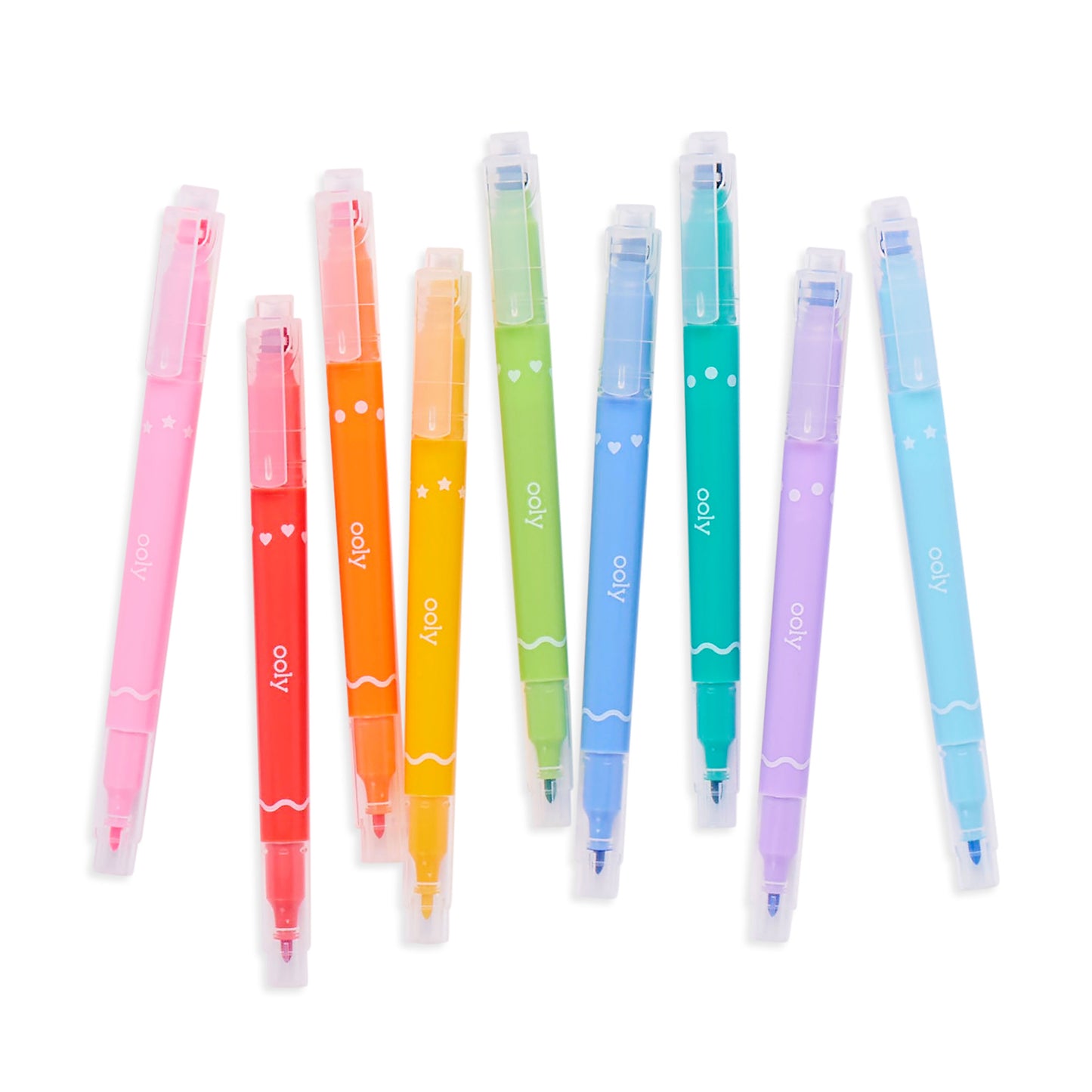 OOLY - Confetti Stamp Double Ended Markers | Set van 9