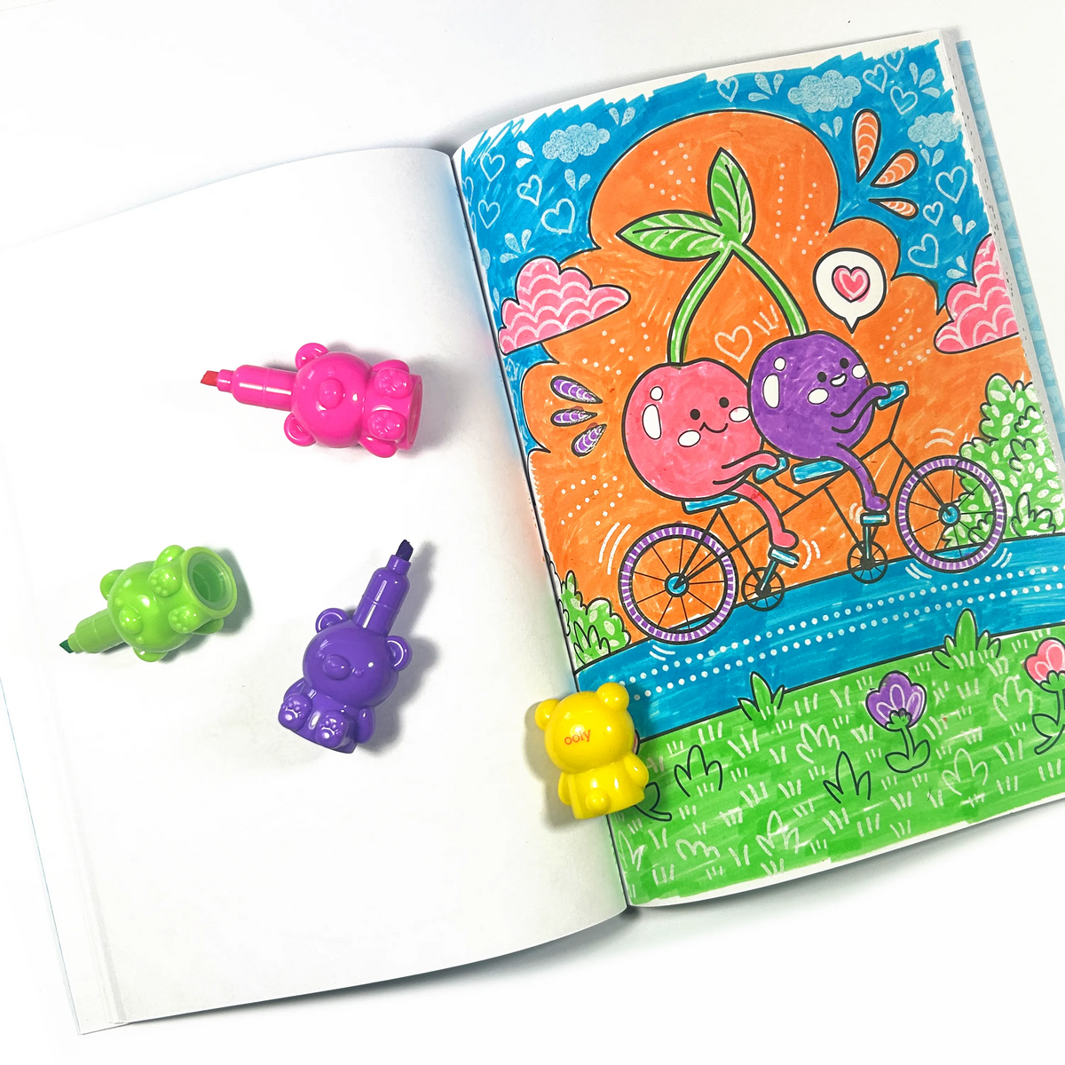 OOLY - Bear Besties Stacking Highlighters | 5 Neon Markeerstiften