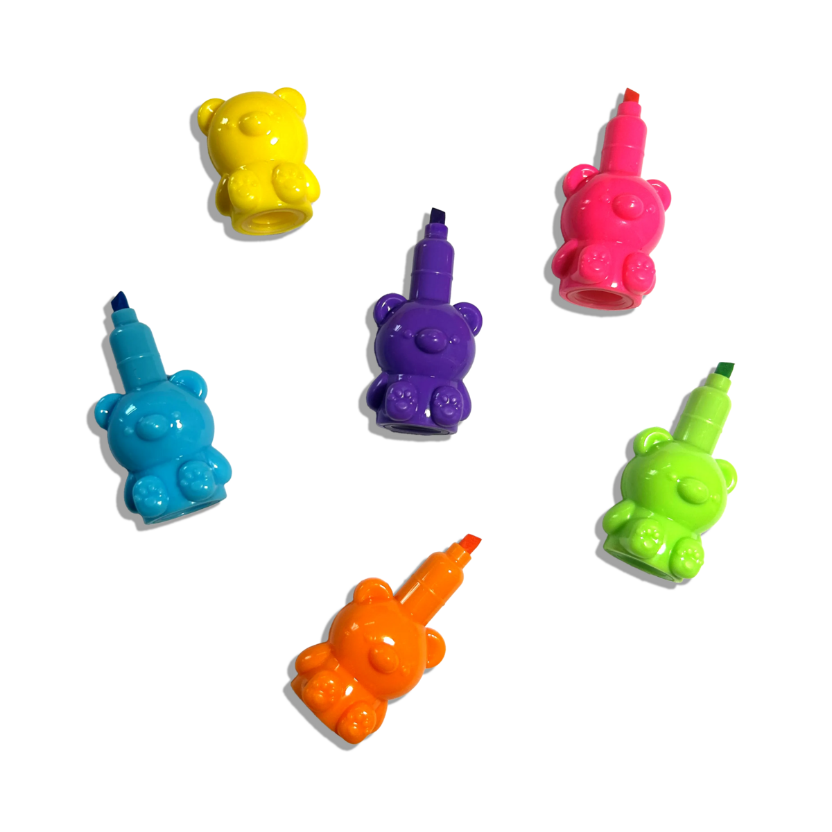 OOLY - Bear Besties Stacking Highlighters | 5 Neon Markeerstiften