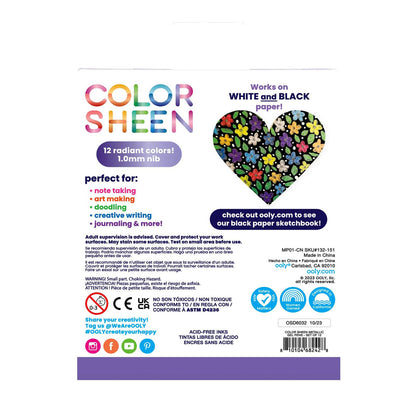 OOLY - Color Sheen Metallic Gel Pens | Set van 12