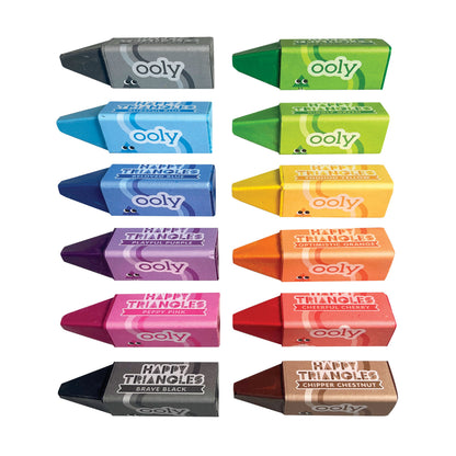 OOLY - Happy Triangles Jumbo Crayons | Set van 12