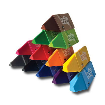 OOLY - Happy Triangles Jumbo Crayons | Set van 12