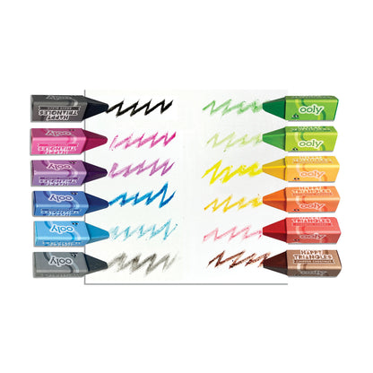 OOLY - Happy Triangles Jumbo Crayons | Set van 12