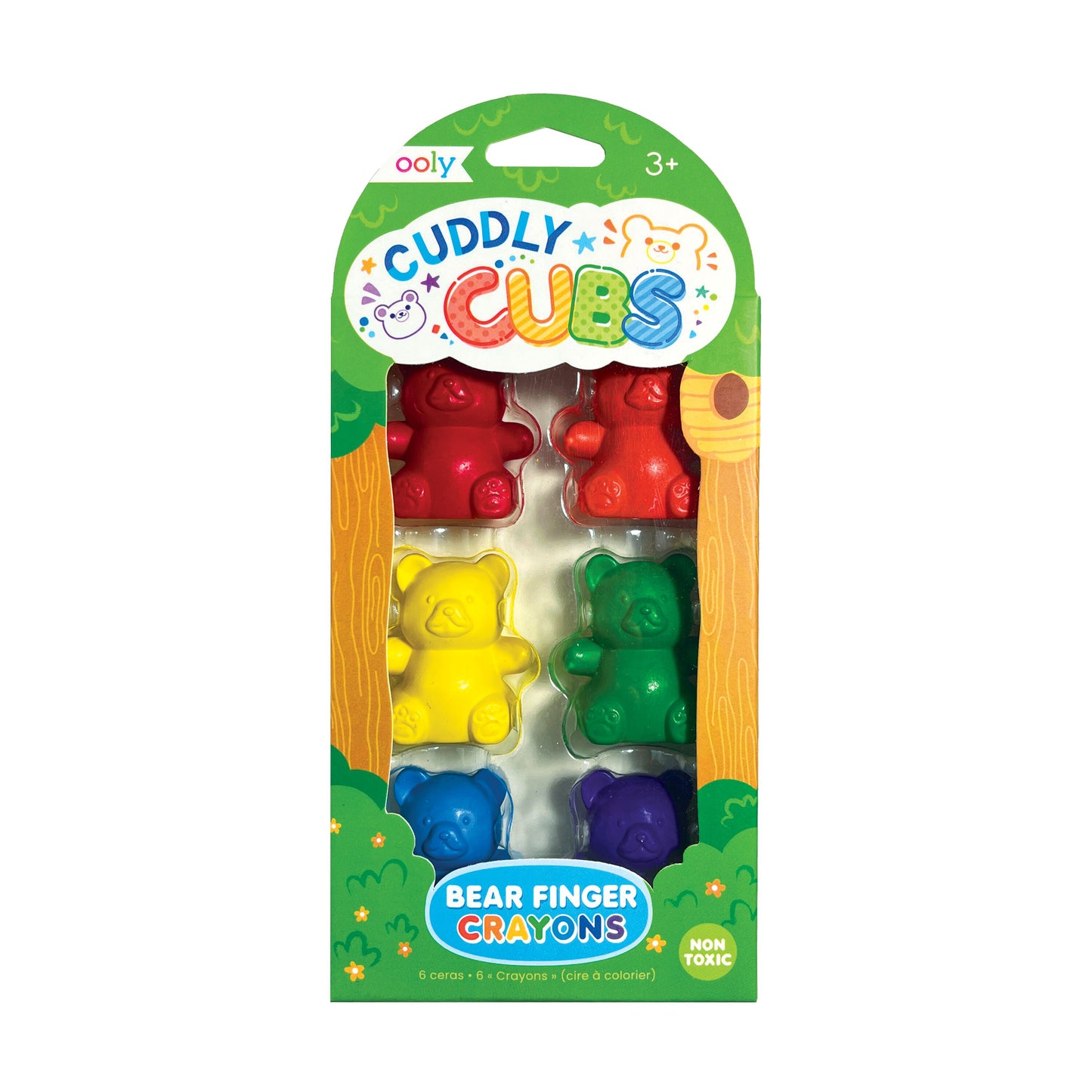 OOLY - Cuddly Cubs Bear Finger Crayons | Set van 6
