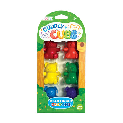 OOLY - Cuddly Cubs Bear Finger Crayons | Set van 6