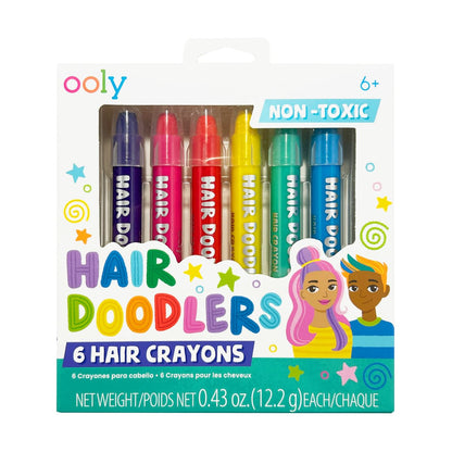 OOLY - Hair Doodlers Hair Crayons | Set van 6