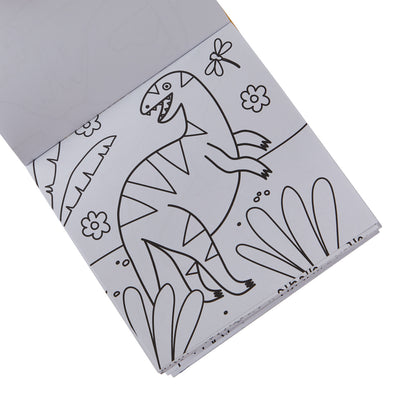 OOLY - Carry Along Kleurboek Set Dinoland | Kleurboek met 9 Waskrijtjes