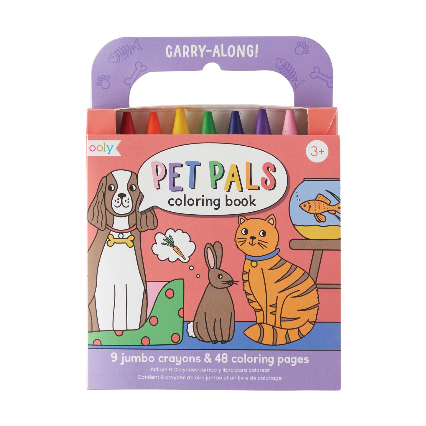 OOLY - Carry Along Kleurboek Set Pet Pals | Kleurboek met 9 Waskrijtjes