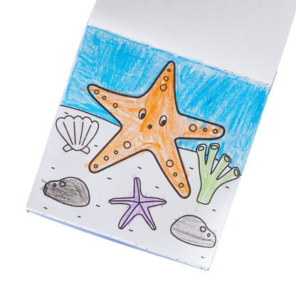 OOLY - Carry Along Kleurboek Set Sea Life | Kleurboek met 9 Waskrijtjes
