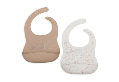 Jollein - Siliconen Slab Elephant Tales (2-pack)