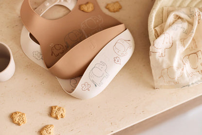 Jollein - Siliconen Slab Elephant Tales (2-pack)