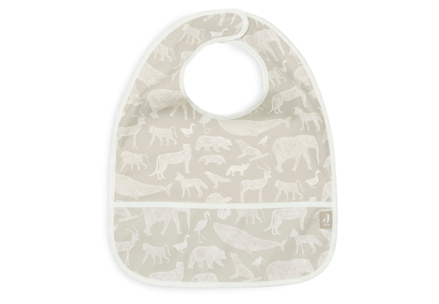 Jollein Slab Waterproof Animals - Olive Green - 2 Stuks