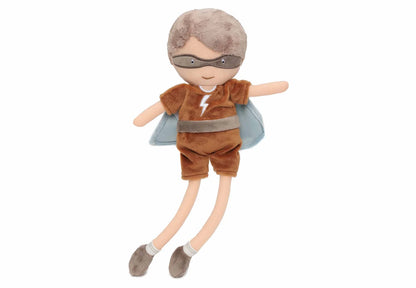 Jollein - Knuffel Doll Superhero Dave| Zachte Knuffel voor Baby’s & Peuters