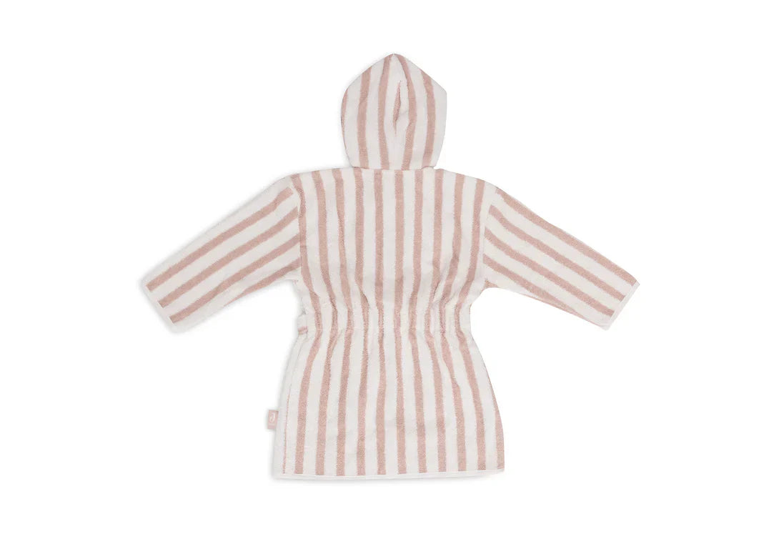 Badjas 1-2 jaar Stripe Terry - Wild Rose - GOTS