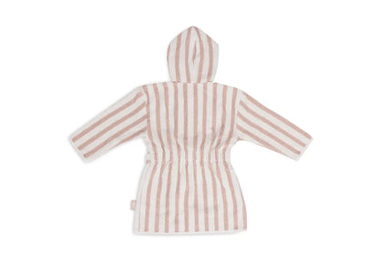 Badjas 1-2 jaar Stripe Terry - Wild Rose - GOTS