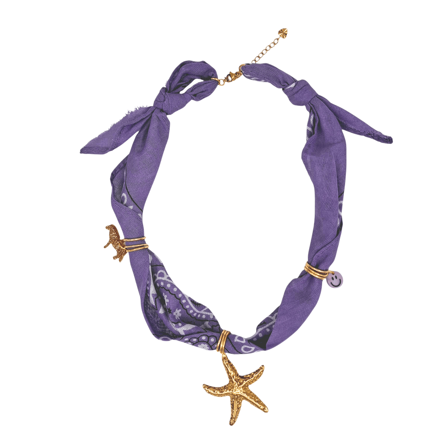 Feestbeest - Bandana Ketting Paars met Zeester